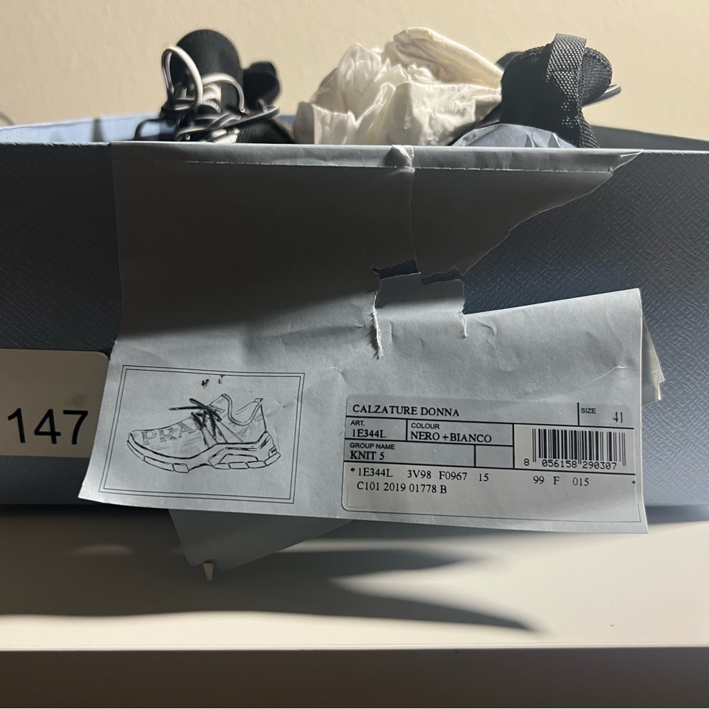 Knit Prada logo sneakers - Picture 9 of 11